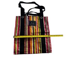 SCOUT Striped Reusable Tote Bag Colorful Laminated Market/Beach Shopper